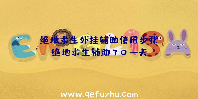 「绝地求生外挂辅助使用步骤」|绝地求生辅助30一天